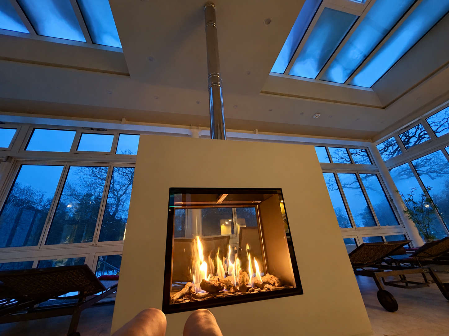 Kamin im Spa von Schloss Fleesensee